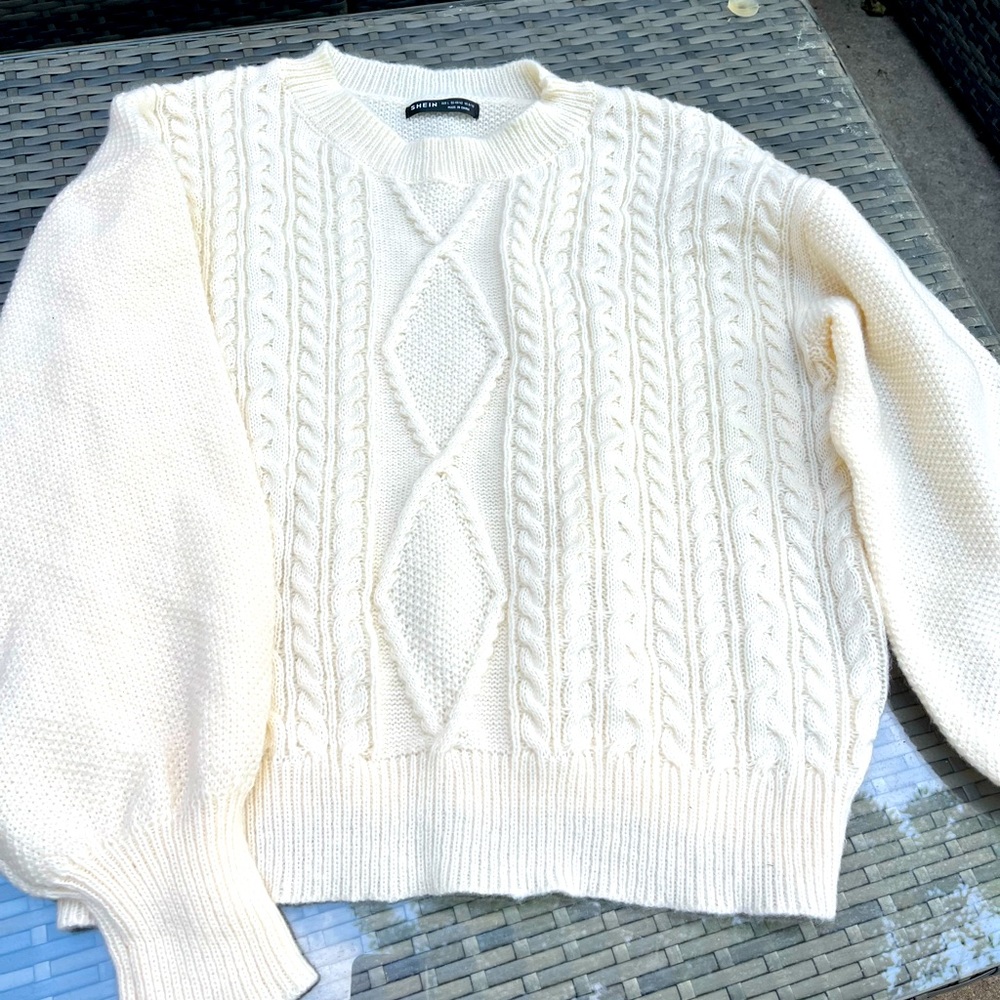 SHEIN Off White Lightweight Sweater